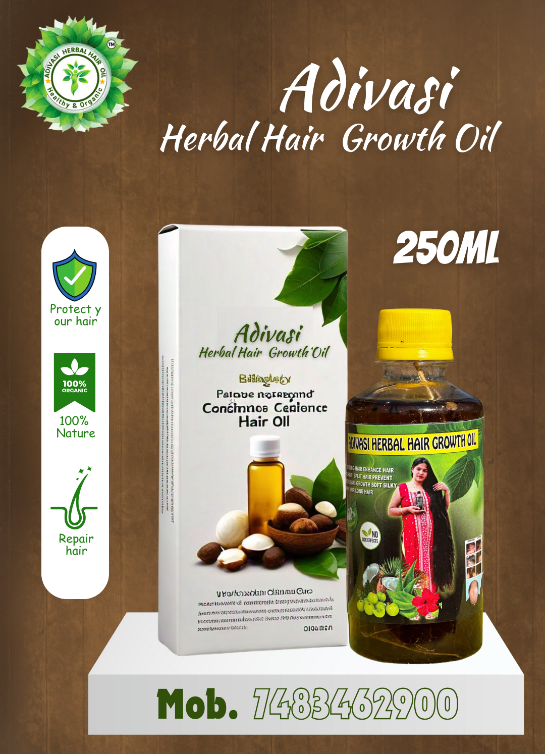 Adivasi herbal hair growth oil (All  variants )