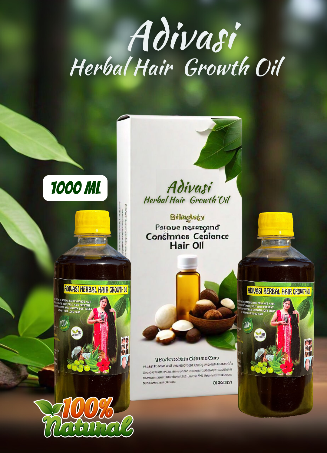 1000 ml Adivasi herbal growth hair oil